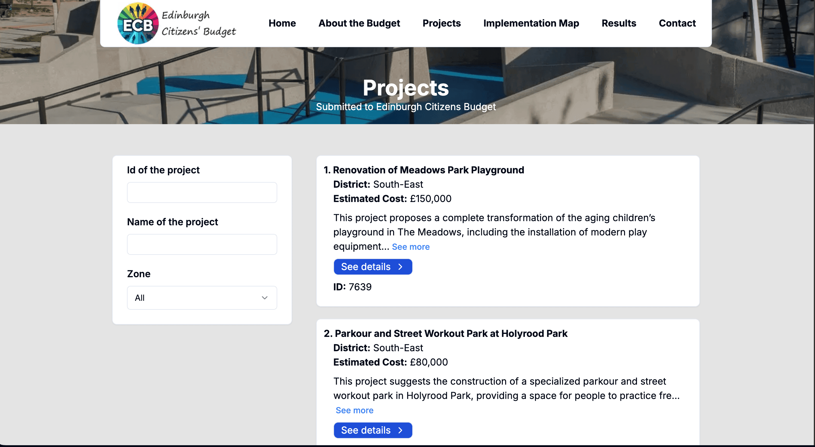 Screenshot of Leaf-3 - Participatory Budgeting Platform